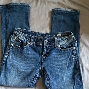 Miss Me Women's Dark Blue easy Boot Cut Jeans